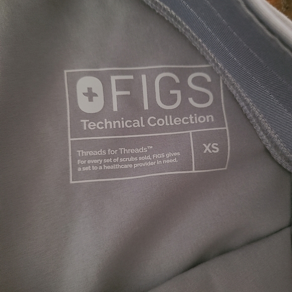 Figs Style T21004 Gray Scrub Pants Split Hem Size XS - Picture 9 of 11